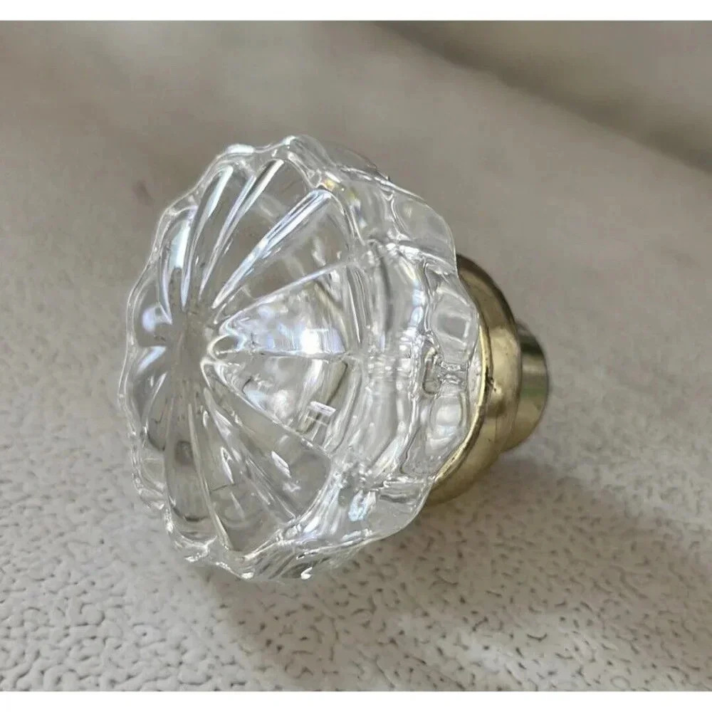 Crystal Clear and Gold Door Knob